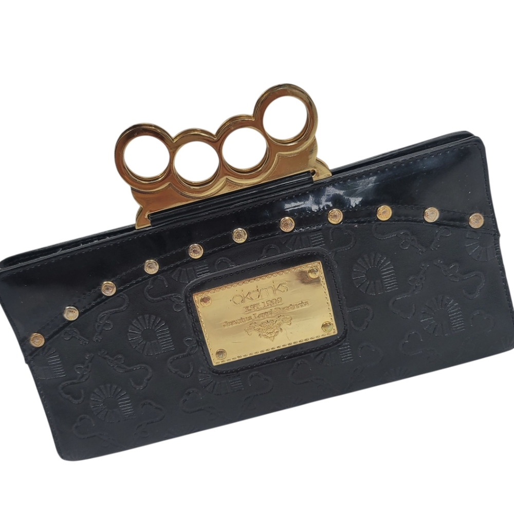 Akademiks- akdmks Gold Knuckle Ring Clutch Purse - Jeanius Level Products